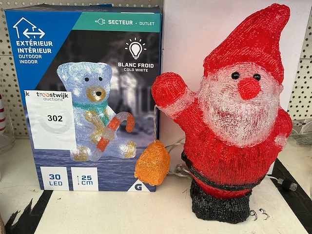 Kerst- & seizoensartikelen figuren met led verlichting (2x) - afbeelding 1 van  1