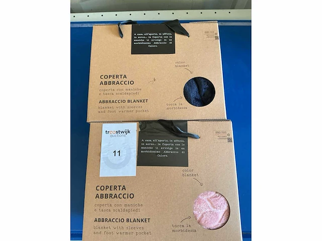 Kerst- & seizoensartikelen fleece deken + voetverwarmers (4x) - afbeelding 2 van  3