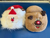Kerst- & seizoensartikelen fleece deken + voetverwarmers (4x) - afbeelding 3 van  3