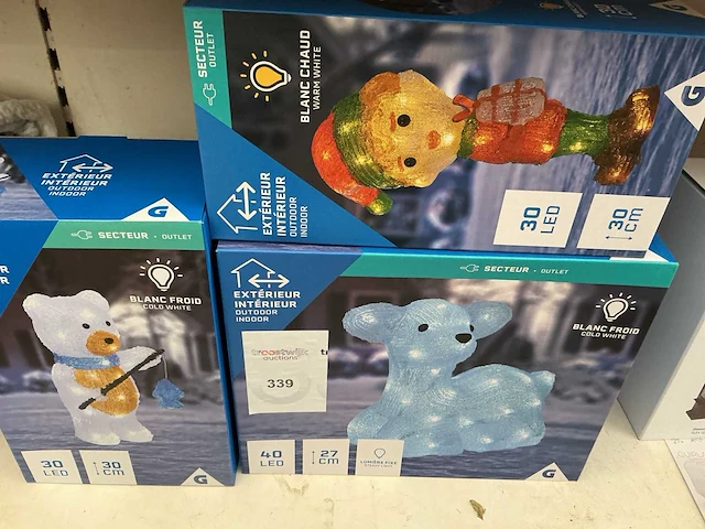 Kerst- & seizoensartikelen led figuren (3x) - afbeelding 1 van  1
