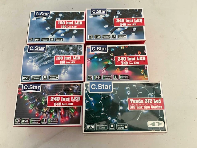 Kerst- & seizoensartikelen led slingers (6x) - afbeelding 1 van  1