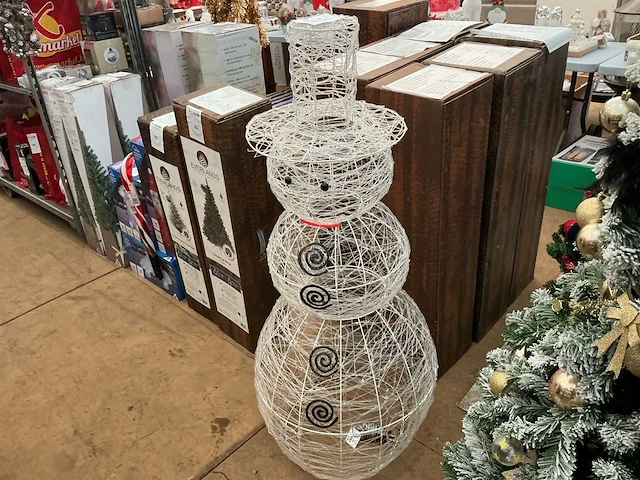 Kerst- & seizoensartikelen led sneeuwman - afbeelding 1 van  2
