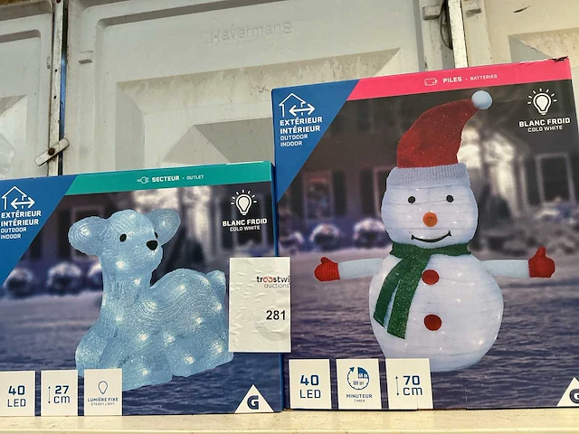 Kerst- & seizoensartikelen led verlichte kerstfiguren (2x) - afbeelding 3 van  3