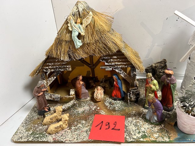 Kerststal en huisjes - afbeelding 2 van  3
