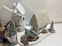 Kerststal en huisjes - afbeelding 3 van  3