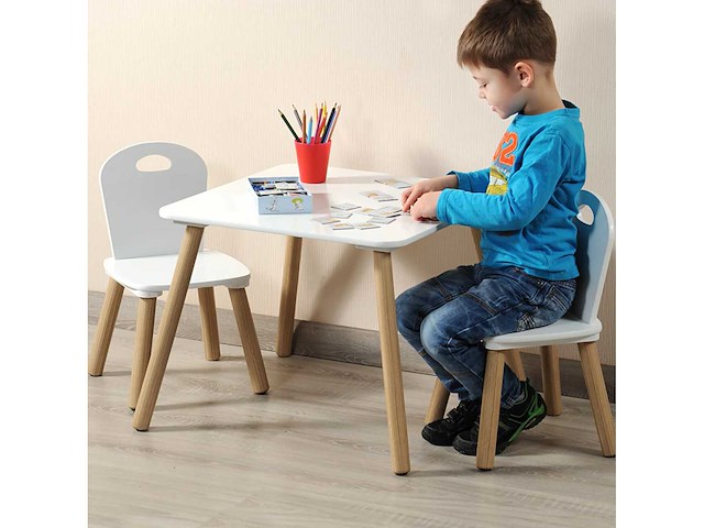 Kesper® kindertafel met 2 stoelen, wit - afbeelding 1 van  6