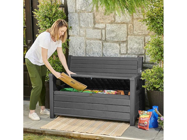 Keter® 2-in-1 tuinbank - 227l met geïntegreerde kussendoos - afbeelding 4 van  6