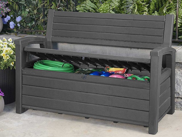Keter® 2-in-1 tuinbank - 227l met geïntegreerde kussendoos - afbeelding 1 van  6