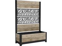 Keter ashwood deco wood-look planter plastic bladpatroon 43,2 x 156,3 cm met plantenrek - afbeelding 3 van  5