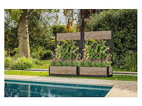 Keter ashwood deco wood-look planter plastic bladpatroon 43,2 x 156,3 cm met plantenrek - afbeelding 4 van  5