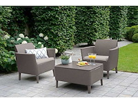 Keter balkonset: balkontafel + 2 stoelen, grijs - afbeelding 2 van  7
