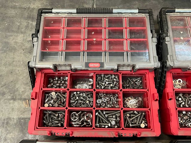 Keter cantilever gereedschapskoffer met inhoud (5x) - afbeelding 8 van  13