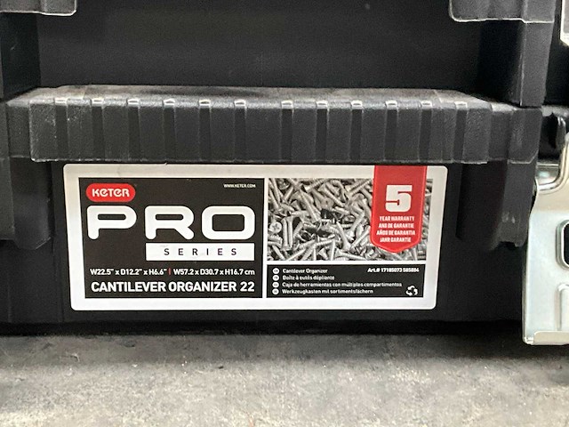 Keter cantilever gereedschapskoffer met inhoud (5x) - afbeelding 12 van  13