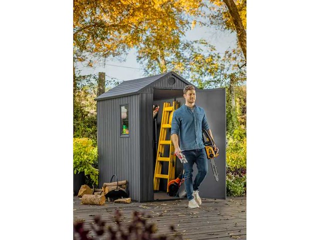 Keter darwin 46 hars tuinschuur grijs dikte 16 mm, 2,2 m² - afbeelding 2 van  5