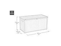 Keter lineus 643l resin tuindoos - grijs - afbeelding 8 van  9