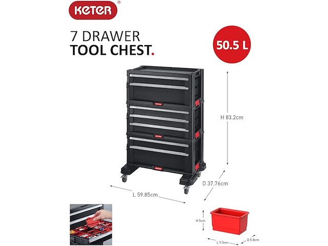 Keter module gereedschapswagen - afbeelding 3 van  4