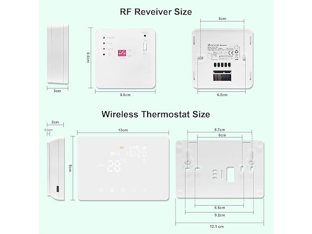 Ketotek slimme draadloze thermostaat - afbeelding 2 van  7