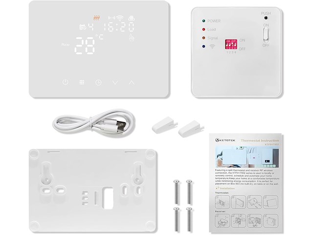 Ketotek slimme draadloze thermostaat - afbeelding 3 van  7
