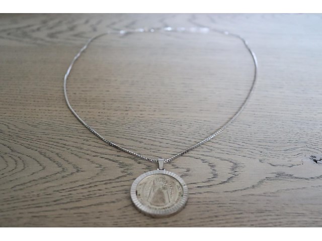 Ketting 835 zilver met medaille - afbeelding 1 van  3