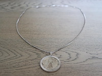 Ketting 835 zilver met medaille - afbeelding 1 van  3