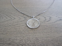 Ketting 835 zilver met medaille - afbeelding 2 van  3
