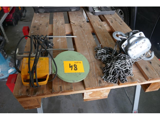 Kettingblok + lasspiegel - afbeelding 1 van  4