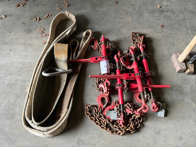 Kettingspaner met ketting (4x) - afbeelding 1 van  2