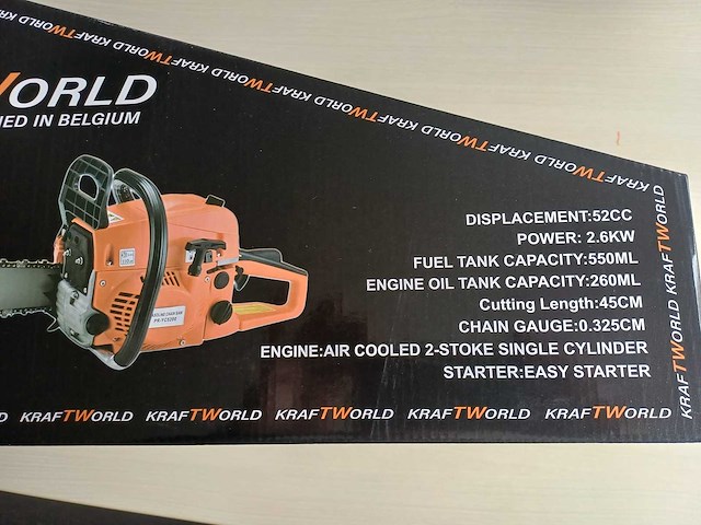 Kettingzaag kraftworld 52cc 45cm - afbeelding 3 van  4