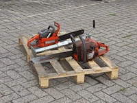 Kettingzagen husqvarna 2 stuks met handmatige paaltrekker