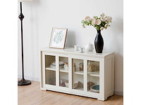 Keuken dressoir eetkamer lage kast 2 planken 2 transparante deuren - afbeelding 3 van  6
