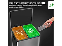 Keukenbak 2 vakken van 2 x 30l - afbeelding 3 van  6