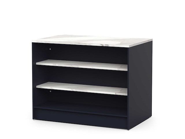 Keukeneiland chester - 120x75x92cm - indigo/marmer - afbeelding 1 van  7