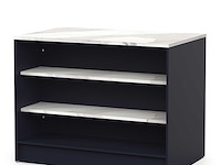Keukeneiland chester - 120x75x92cm - indigo/marmer - afbeelding 1 van  7