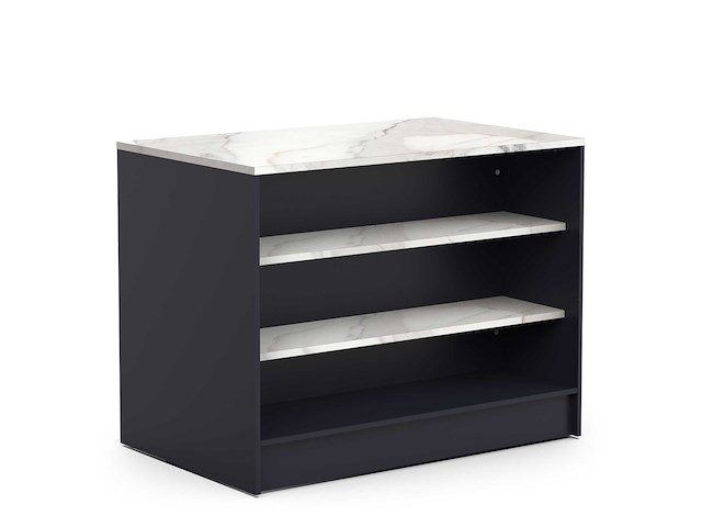 Keukeneiland chester - 120x75x92cm - indigo/marmer - afbeelding 3 van  7