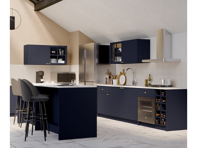Keukeneiland chester - 120x75x92cm - indigo/marmer - afbeelding 7 van  7