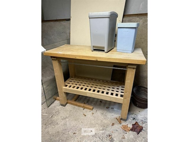 Keukeneiland in hout l120xb53xh90 cm - afbeelding 2 van  2