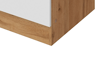 Keukenkast sorrella 50cm 1 deur & 1 lade - wit/eik - afbeelding 7 van  7