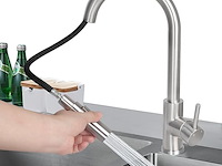 Keukenkraan rvs met uittrekbare handle - afbeelding 1 van  5