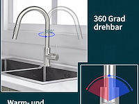 Keukenkraan rvs met uittrekbare handle - afbeelding 4 van  5