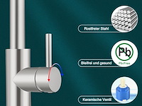 Keukenkraan rvs met uittrekbare handle - afbeelding 5 van  5