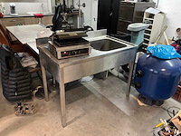 Keukenopstelling rvs met wasbak + grill