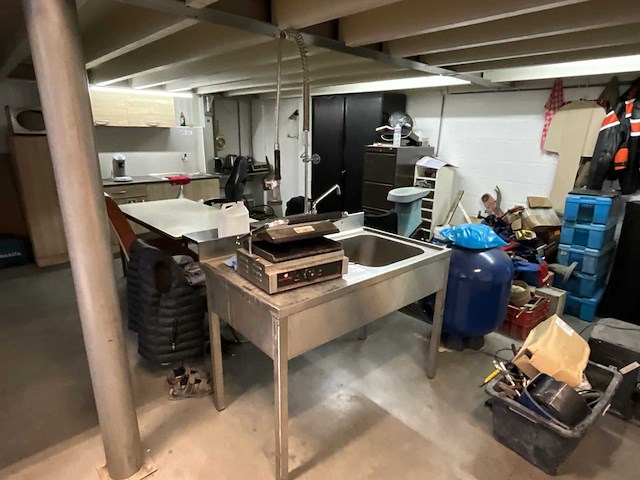 Keukenopstelling rvs met wasbak + grill - afbeelding 2 van  6