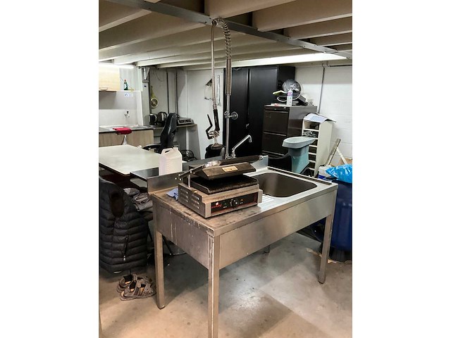 Keukenopstelling rvs met wasbak + grill - afbeelding 3 van  6