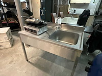 Keukenopstelling rvs met wasbak + grill - afbeelding 4 van  6