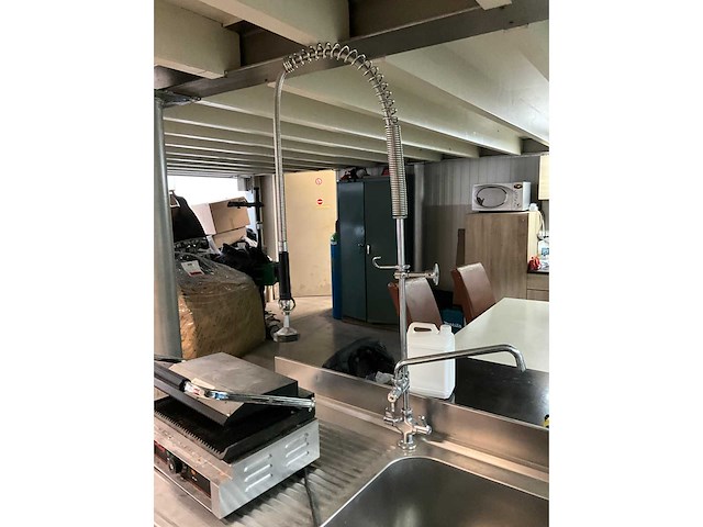 Keukenopstelling rvs met wasbak + grill - afbeelding 5 van  6