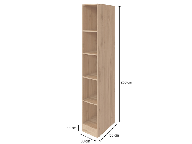 Keukenrek sorrella 4 legplanken - grafiet - afbeelding 1 van  4