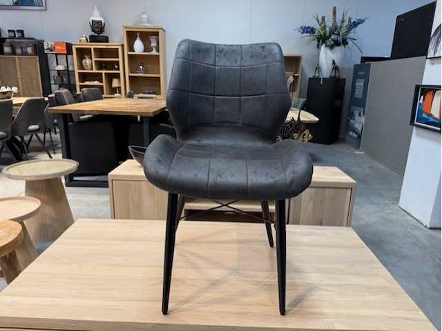 Keukenstoel antraciet (6x) - afbeelding 1 van  3