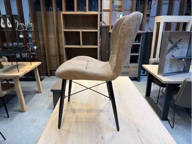 Keukenstoel halfrond (4x) taupe - afbeelding 2 van  3