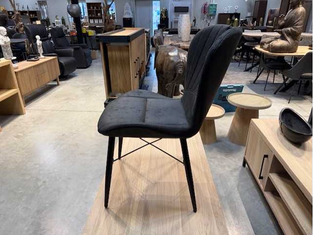 Keukenstoel halfrond (6x) antraciet - afbeelding 2 van  3