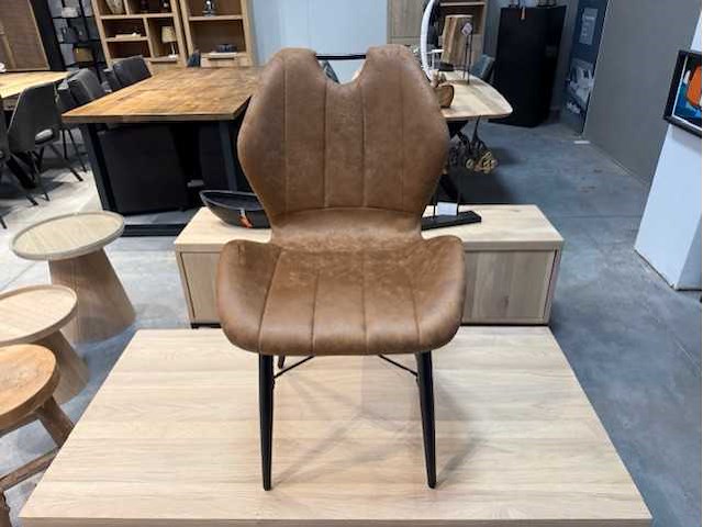 Keukenstoel natascha (6x) cognac - afbeelding 1 van  3
